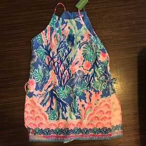 Lilly Pulitzer Pearl Romper Jet Stream